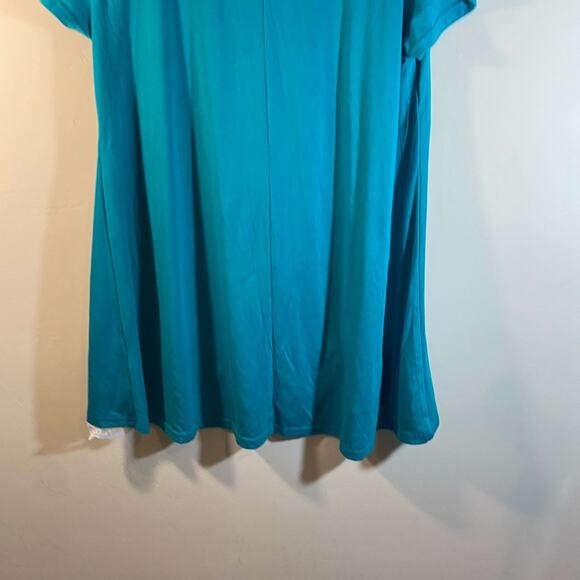 Green Summer Top Short Sleeve Size XXL - Picture 6 of 8